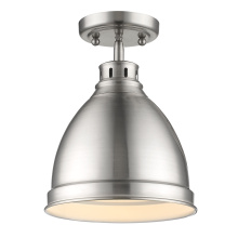Golden 3602-FM PW-PW - Wry Lighting Duncan 1-light Flush Mount in Pewter